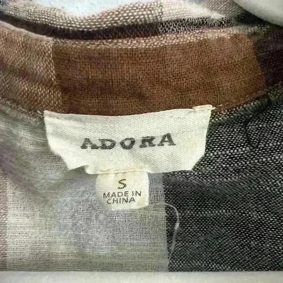 Women’s Adora Button Down Plaid Shirt S - Picture 2 of 3